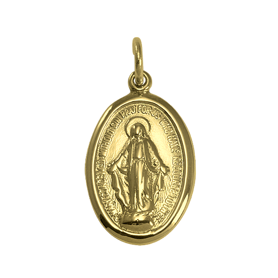 Gold Miraculous Medal - Polished or Matt