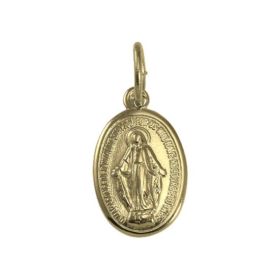 Gold St Mary Pendant - Polished or Matt