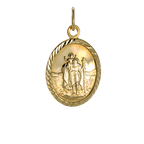 9ct Gold Oval Saint Christopher Pendant