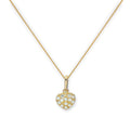 9ct Gold & Clear CZ Crystal Flat Heart Pendant Necklace 16 - 20 Inches