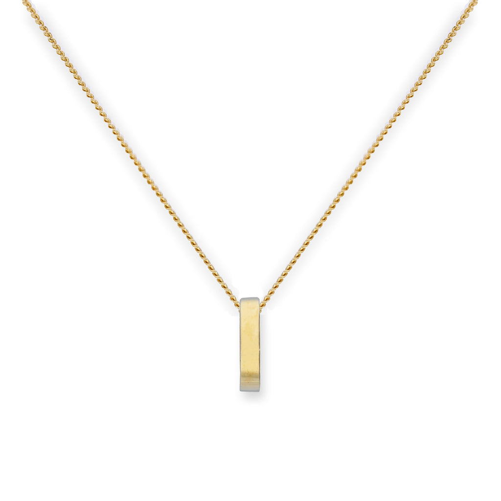 9ct Gold Karma Circle Pendant Necklace 16 - 20 Inches