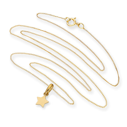 9ct Gold Star Pendant Necklace