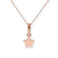 9ct Rose Gold Star Pendant Necklace