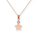 9ct Rose Gold Star Pendant Necklace
