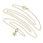 9ct Gold & Clear CZ Crystal Star Pendant Necklace