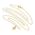 9ct Gold Hammered Finish Heart Pendant Necklace