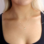 9ct Gold Hammered Finish Heart Pendant Necklace