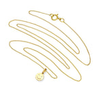 9ct Gold Winking Smiley Face Pendant Necklace