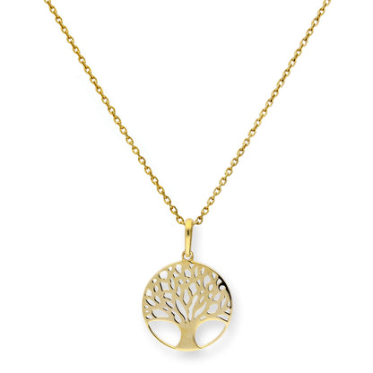 9ct Gold Tree of Life Pendant Necklace
