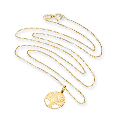 9ct Gold Tree of Life Pendant Necklace