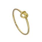 9ct Gold Heart Knot Ring Sizes I - U