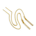 9ct Gold & Clear CZ Crystal Bar Pull Through Earrings