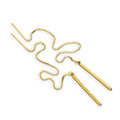 9ct Gold Bar Pull Through Earrings
