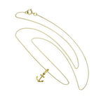 9ct Gold Anchor Pendant Necklace 16 - 20 Inches