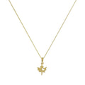 9ct Gold Leaf w Cut Out Heart Pendant Necklace 16 - 20 Inches