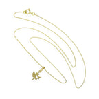 9ct Gold Leaf w Cut Out Heart Pendant Necklace 16 - 20 Inches