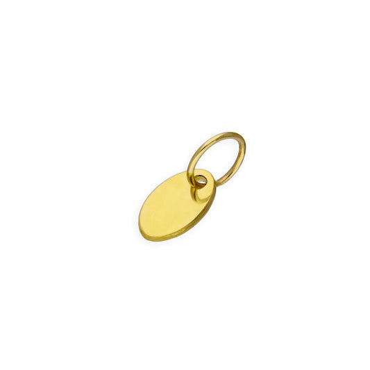 9ct Gold Oval Bracelet Tag