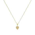 9ct Gold Small Engravable Heart Pendant Necklace 16 - 20 Inches