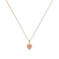 9ct Rose Gold Small Engravable Heart Pendant Necklace 16 - 18 Inches