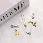 9ct Gold Fancy Calligraphy Script Letter Charms A - Z