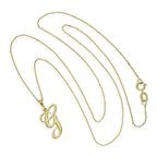 9ct Gold Fancy Calligraphy Script Letter G Pendant Necklace 16 - 20 Inches