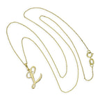 9ct Gold Fancy Calligraphy Script Letter L Pendant Necklace 16 - 20 Inches