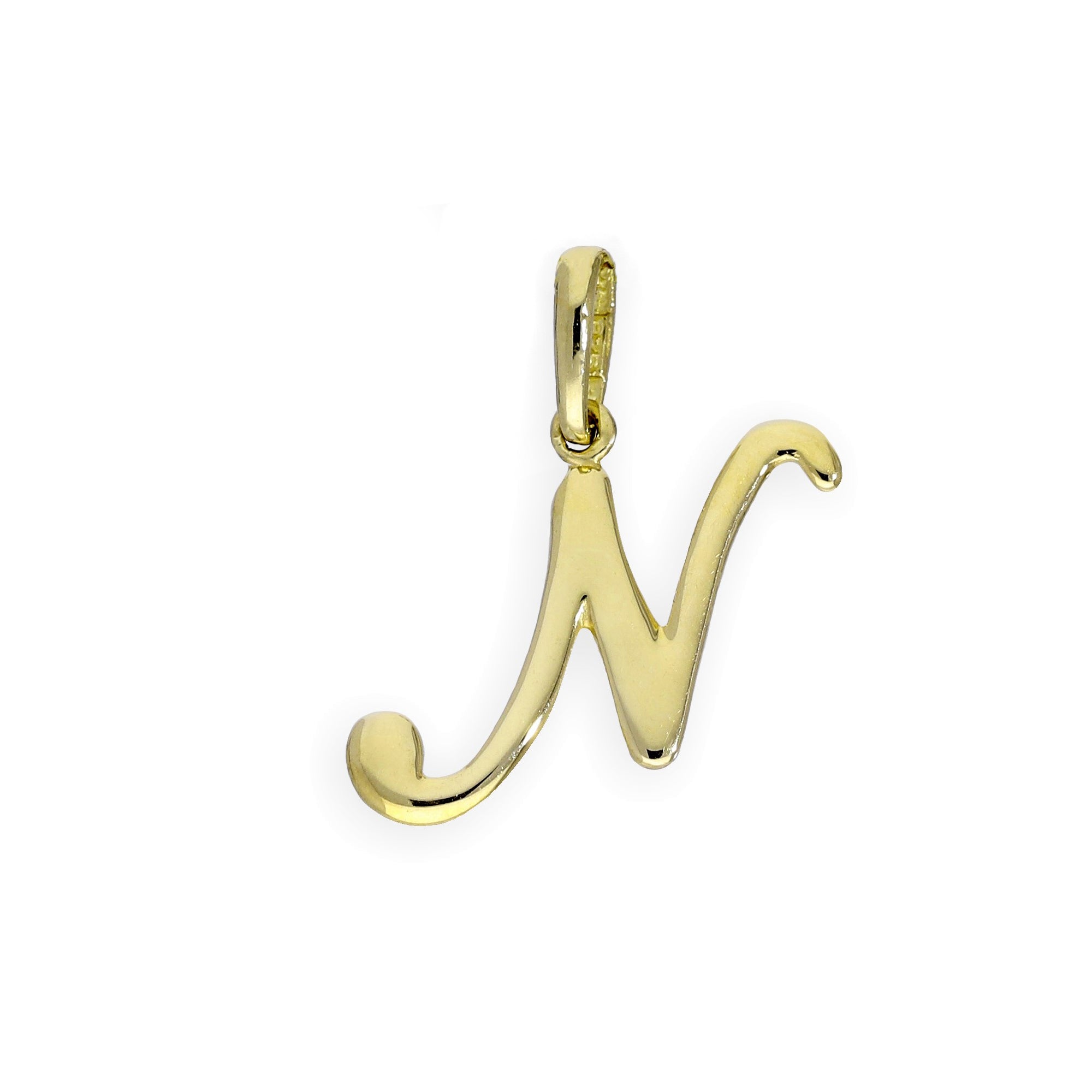 9ct Gold Fancy Calligraphy Script Letter Charms A - Z