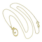 9ct Gold Fancy Calligraphy Script Letter O Pendant Necklace 16 - 20 Inches