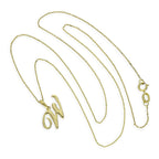 9ct Gold Fancy Calligraphy Script Letter W Pendant Necklace 16 - 20 Inches