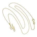 9ct Gold Fancy Calligraphy Script Letter Y Pendant Necklace 16 - 20 Inches