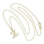 9ct Gold Fancy Calligraphy Script Letter Z Pendant Necklace 16 - 20 Inches