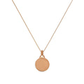 9ct Rose Gold Small Engravable Circle Pendant Necklace 16 - 18 Inches