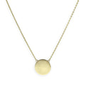9ct Gold Engravable Round Pendant w 18 Inch Chain