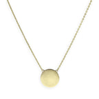 9ct Gold Engravable Round Pendant w 18 Inch Chain