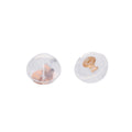 9ct Rose Gold & Rubber Round Butterfly Earring Backs