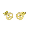 9ct Gold Heart Eyes Emoji Stud Earrings