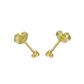 Tiny 9ct Gold Three Circles Stud Earrings