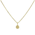 9ct Gold Smiley Face Pendant Necklace 16 - 20 Inches