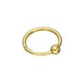 9ct Gold 17Ga Ball Closure Ring Nose Ring BCR