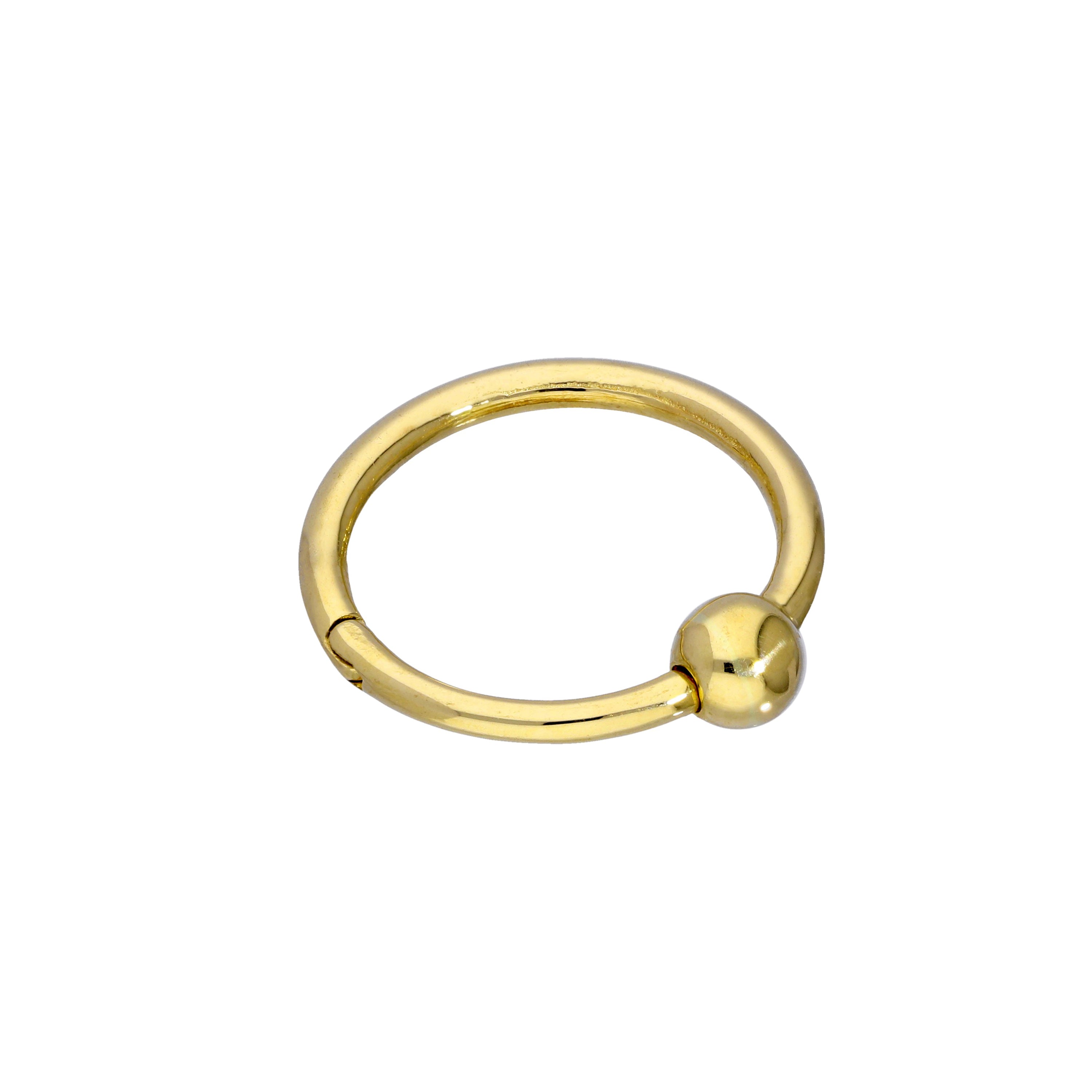 9ct Gold 17Ga Ball Closure Ring Nose Ring BCR