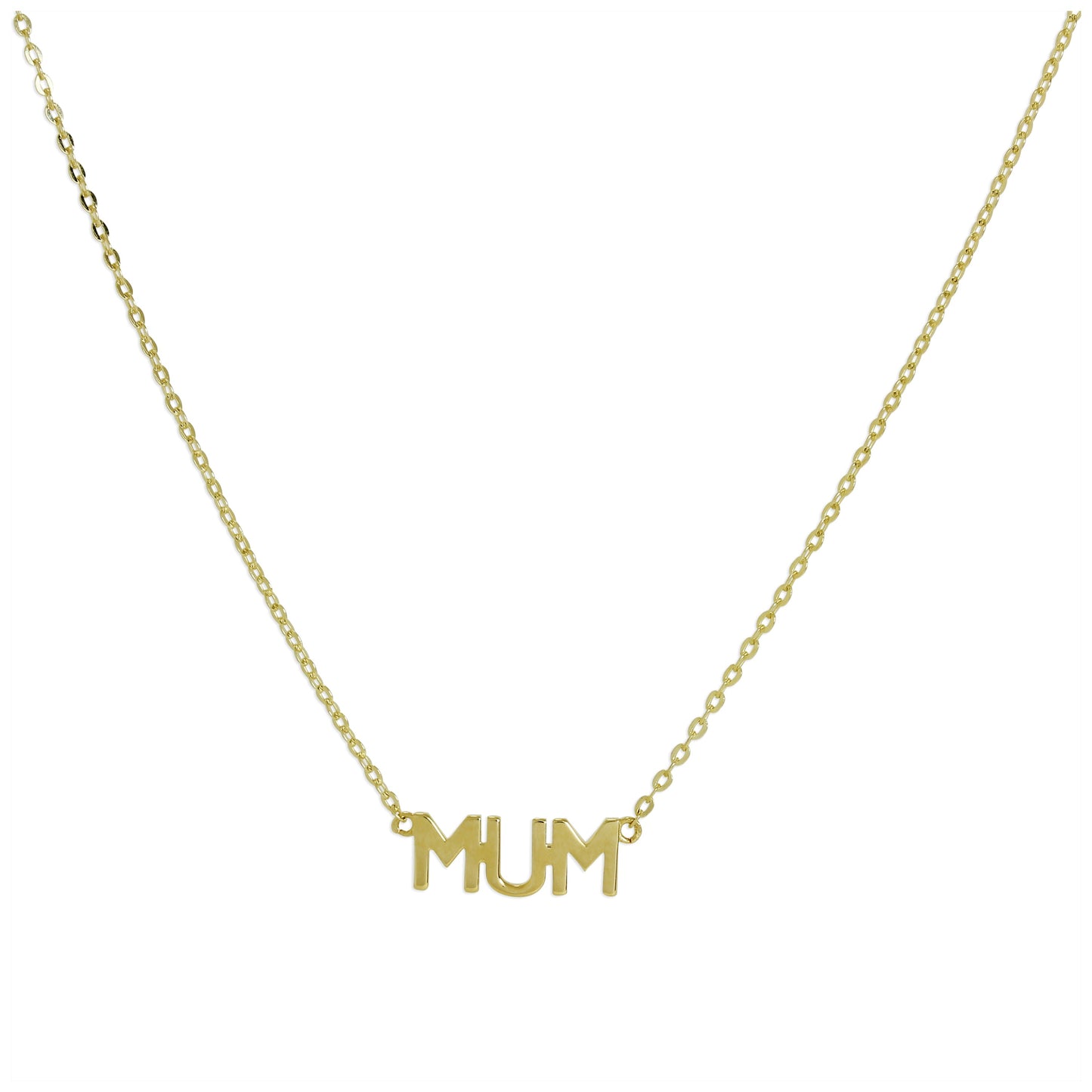 9ct Gold Mum Pendant with 16 Inch Chain