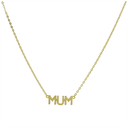 9ct Gold Mum Pendant with 16 Inch Chain