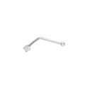 9ct White Gold & Clear CZ Crystal 22Ga Nose Stud