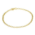 9ct Gold 7 Inch Fine Light Belcher Chain Bracelet