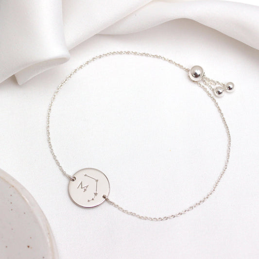 Personalised Sterling Silver Constellation Initial Bracelet