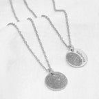 Personalised Sterling Silver Fingerprint Round Charm