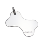 Large Sterling Silver Bone Shaped Dog Collar Engravable Tag