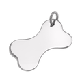 Large Sterling Silver Bone Shaped Dog Collar Engravable Tag