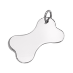 Large Sterling Silver Bone Shaped Dog Collar Engravable Tag