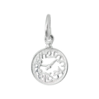 Small Sterling Silver Alice in Wonderland Clock Face Charm